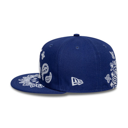 Los Angeles Dodgers Custom New Era Cap Royal Paisley blue Additional View