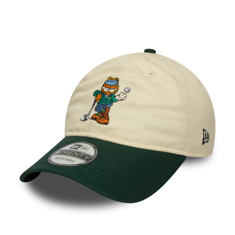 Garfield New Era 9TWENTY Strapback Cap Chrome Dk Green