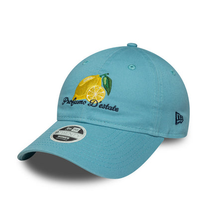 Womens 9TWENTY Adjustable New Era Cap Food Icons Lemon sky blue Additional View