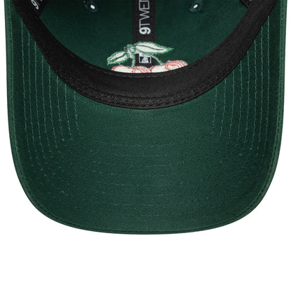 Womens 9TWENTY Adjustable New Era Cap Food Icons Cherry dark green Undervisor View
