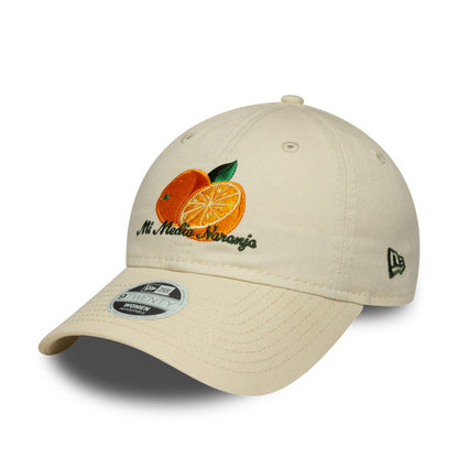 Womens 9TWENTY Adjustable New Era Cap Food Icons Orange beige Additional View