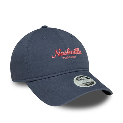 WOMENS 9TWENTY Adjustable New Era Cap Nashville Indigo blue Side View