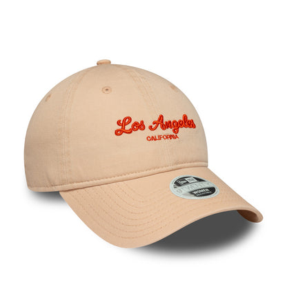 WOMENS 9TWENTY Adjustable New Era Cap Los Angeles dusty orange orange Side View