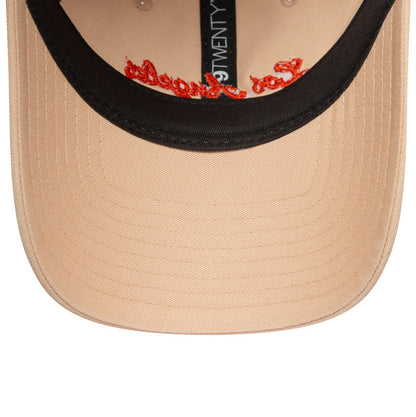 WOMENS 9TWENTY Adjustable New Era Cap Los Angeles dusty orange orange Undervisor View