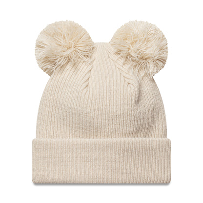 WOMENS New York Yankees New Era Double Pom Beanie stone stone Side View