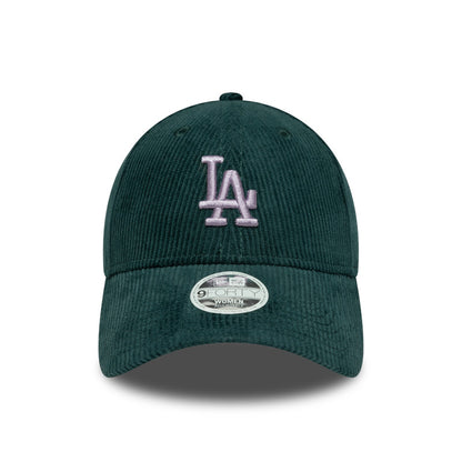 Womens LA Dodgers 9FORTY New Era Cap Dark Green Corduroy dark green Front View