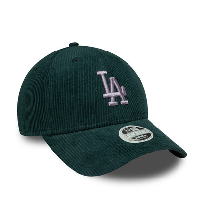 Womens LA Dodgers 9FORTY New Era Cap Dark Green Corduroy dark green Side View