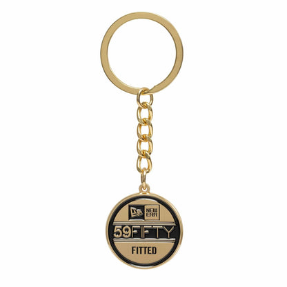 New Era Size Sticker Key Chain gold Front View