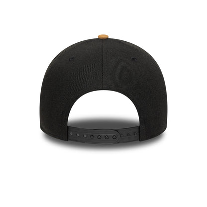 New York Yankees Custom 9FORTY AF New Era Cap Suede Brim black 
wheat Back View