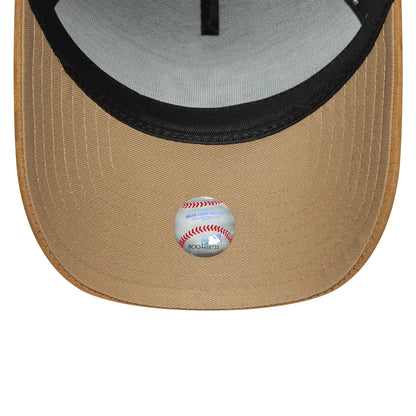 New York Yankees Custom 9FORTY AF New Era Cap Suede Brim black 
wheat Undervisor View