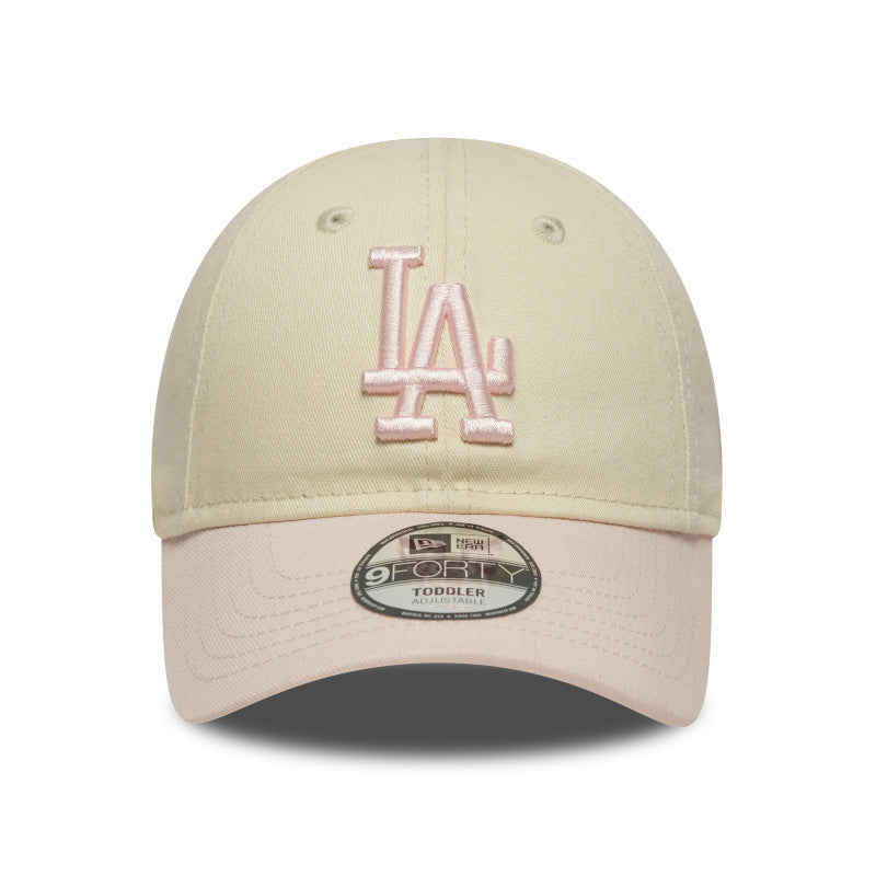 TODDLER LA Dodgers New Era 9FORTY Strap back Cap beige pink