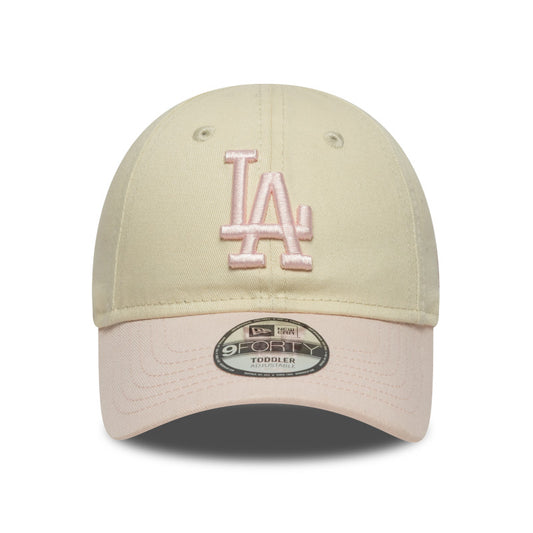 TODDLER LA Dodgers New Era 9FORTY Strap back Cap beige pink