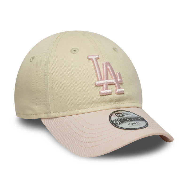 TODDLER LA Dodgers New Era 9FORTY Strap back Cap beige pink