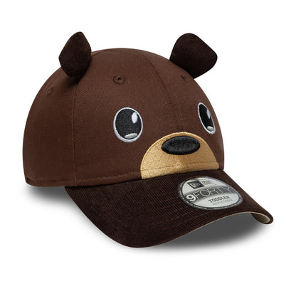 TODDLER 9FORTY New Era Cap Bear Big Face brown Side View