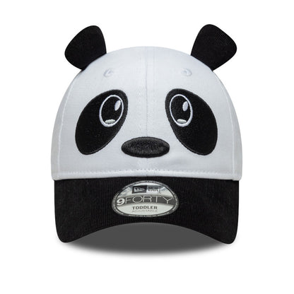 TODDLER 9FORTY New Era Cap Panda Big Face white
black  Front View