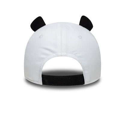 TODDLER 9FORTY New Era Cap Panda Big Face white
black  Back View