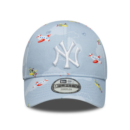 TODDLER NY Yankees New Era 9FORTY Strap back Cap Aeroplane Multi sky blue Front View