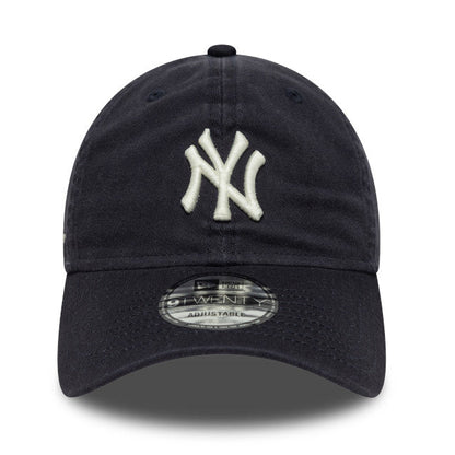 New York Yankees Script 9TWENTY New Era Cap washed navy navy Front View