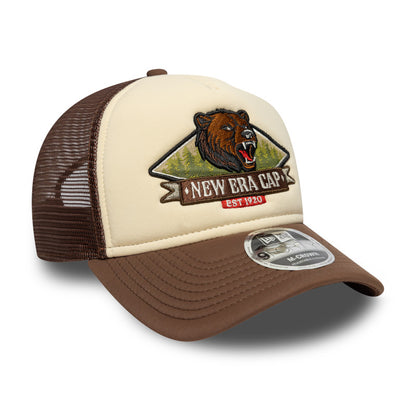 New Era Foam 9FORTY AF Trucker Cap Bear beige
brown Side View