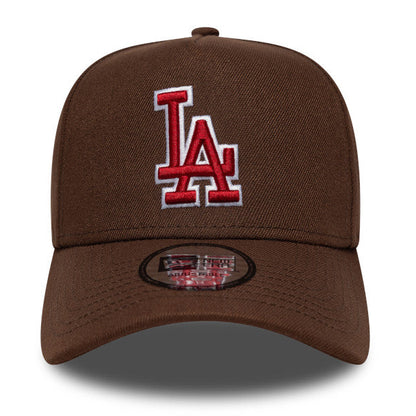 Los Angeles Dodgers 9FORTY AF New Era Cap Outline Script Brown brown Front View