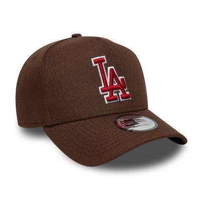 Los Angeles Dodgers 9FORTY AF New Era Cap Outline Script Brown brown Side View