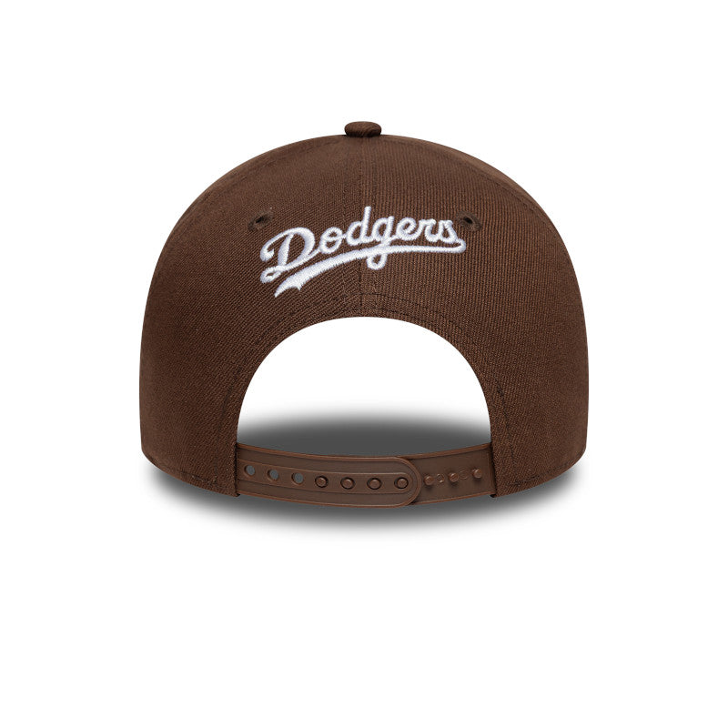 Los Angeles Dodgers 9FORTY AF New Era Cap Outline Script Brown brown Back View