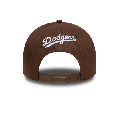 Los Angeles Dodgers 9FORTY AF New Era Cap Outline Script Brown brown Back View