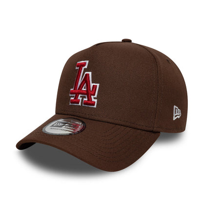 Los Angeles Dodgers 9FORTY AF New Era Cap Outline Script Brown brown Undervisor View