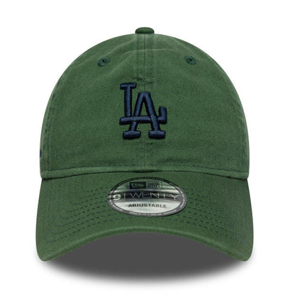 LA Dodgers Script 9TWENTY New Era Cap washed green green Front View