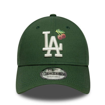 Los Angeles Dodgers 9FORTY New Era Cap dark green Cherry dark green Front View
