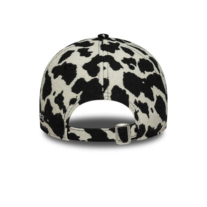 WMNS New York Yankees Cow 9FORTY New Era Cap Canvas black 
white Back View