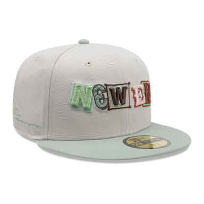New Era DIY Note 59FIFTY New Era Cap Stone stone
green Back View