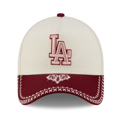 Los Angeles Dodgers 9FORTY AF New Era Cap Flourish Pack chrome
red Front View