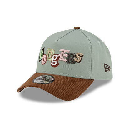 Los Angeles Dodgers 9FORTY AF New Era Cap DIY Note green
brown Side View
