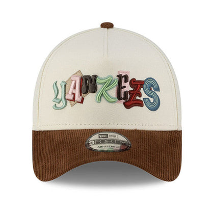 New York Yankees DIY Notes 9FORTY AF New Era Cap Chrome navy
sky blue
pink Front View