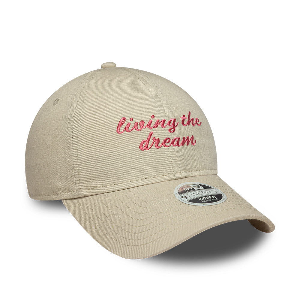 WMNS Beige 9TWENTY New Era Cap living the dream