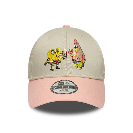 CHILD Spongebob Patrick New Era 9FORTY Snap back Cap Beige