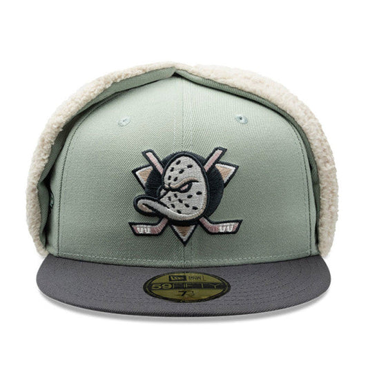 Anaheim Ducks Patches Dog Ear New Era 59FIFTY Cap Light green
