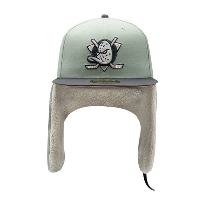 Anaheim Ducks Patches Dog Ear New Era 59FIFTY Cap Light green green Additional View