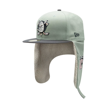 Anaheim Ducks Patches Dog Ear New Era 59FIFTY Cap Light green green Additional View