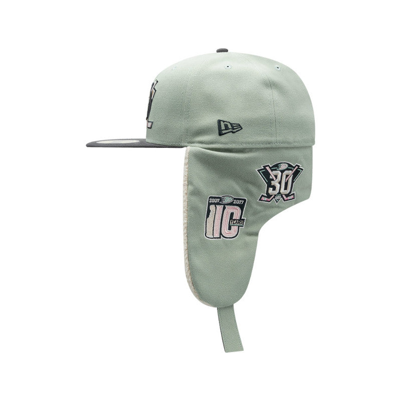 Anaheim Ducks Patches Dog Ear New Era 59FIFTY Cap Light green