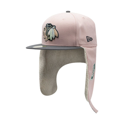 Chicago Blackhawks Patches Dog Ear New Era 59FIFTY Cap pink pink Additional View