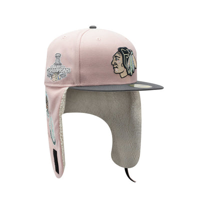 Chicago Blackhawks Patches Dog Ear New Era 59FIFTY Cap pink pink Additional View