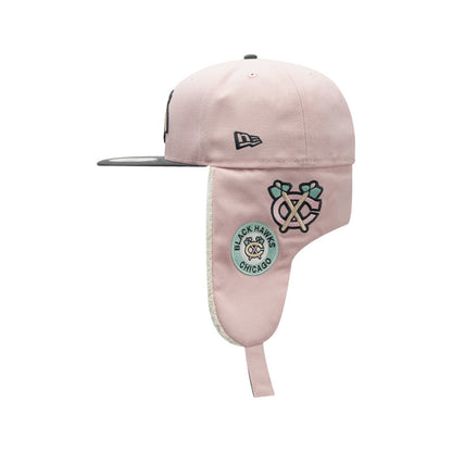Chicago Blackhawks Patches Dog Ear New Era 59FIFTY Cap pink pink Additional View