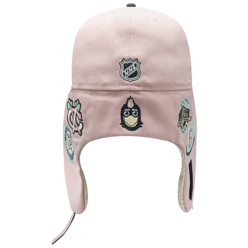 Chicago Blackhawks Patches Dog Ear New Era 59FIFTY Cap pink