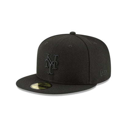 New York Mets New Era JF Custom 59FIFTY Cap Blackout black Side View