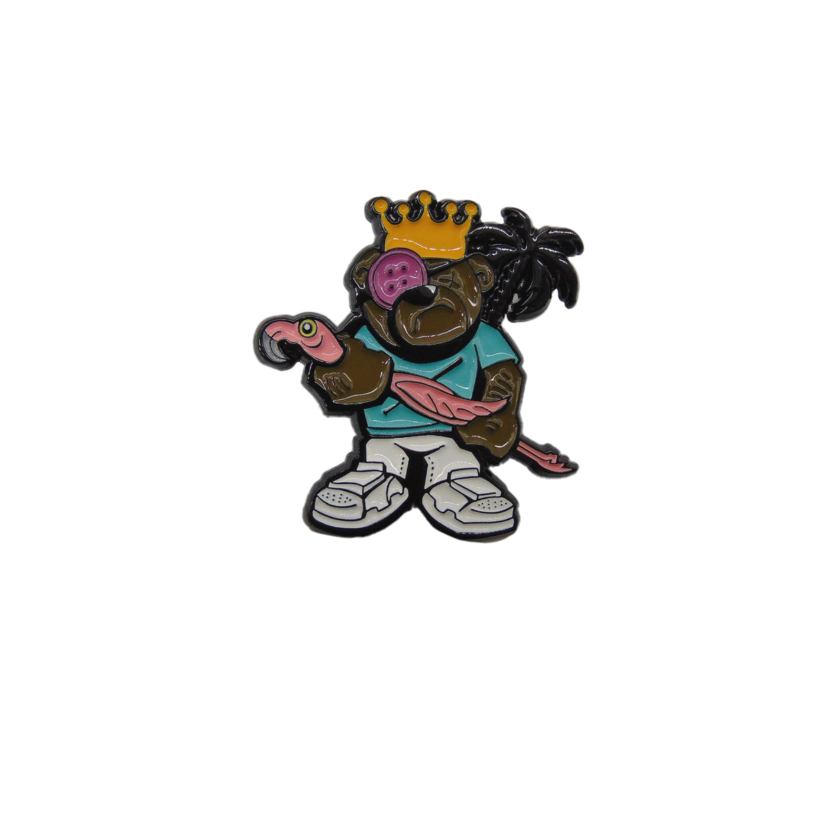 JustFitteds Tropical Berlin Bear Metal Pin