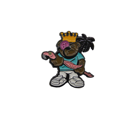 JustFitteds Tropical Berlin Bear Metal Pin