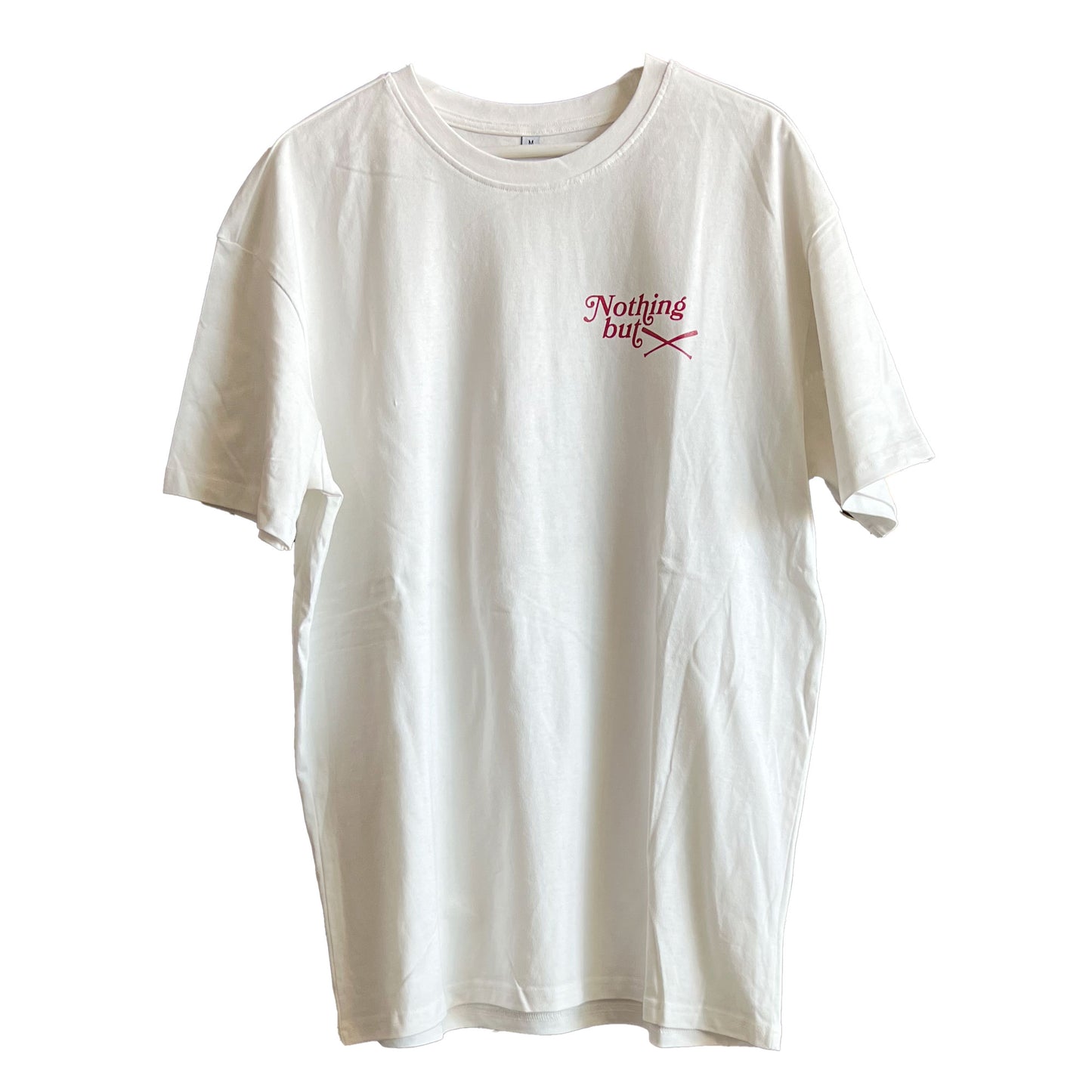 JustFitteds Oversized Crossed Bats Shirt Eggshell White