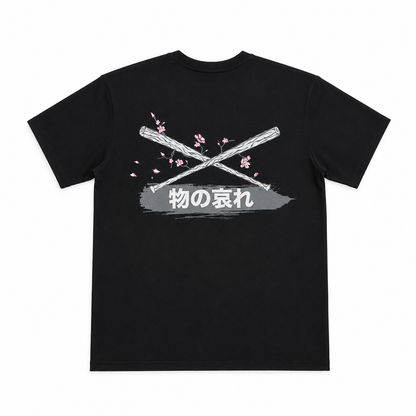 JustFitteds Sakura Black Pink Oversized Crossed Bats Shirt